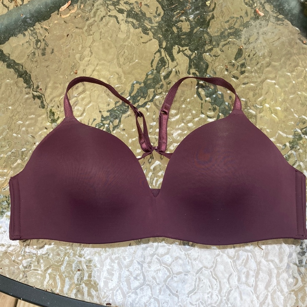 Auden burgundy wire free bra
